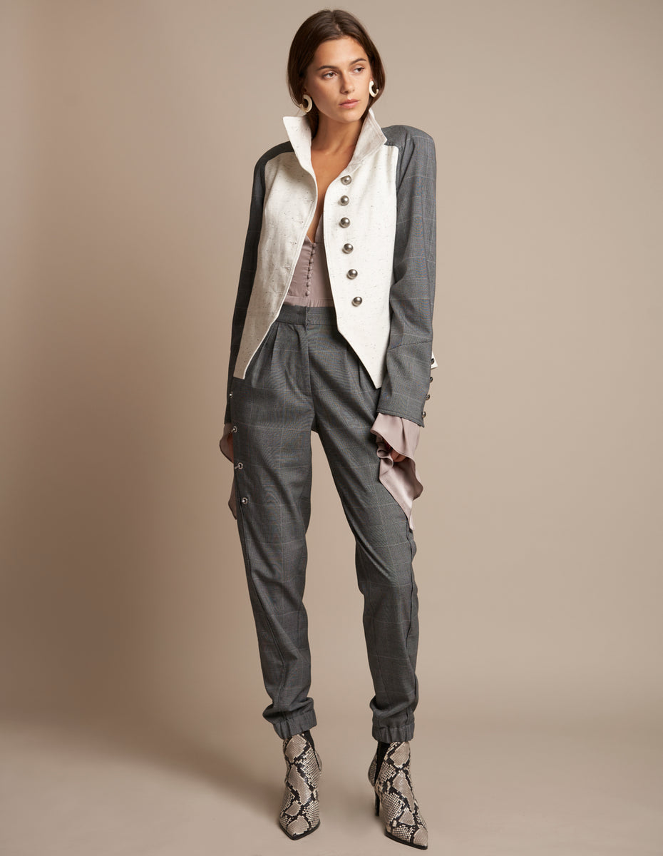 ジャケット・アウター andmary Zoey stand neck jacket gray Zoey stand neck jacket