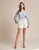 periwinkle silk blouse